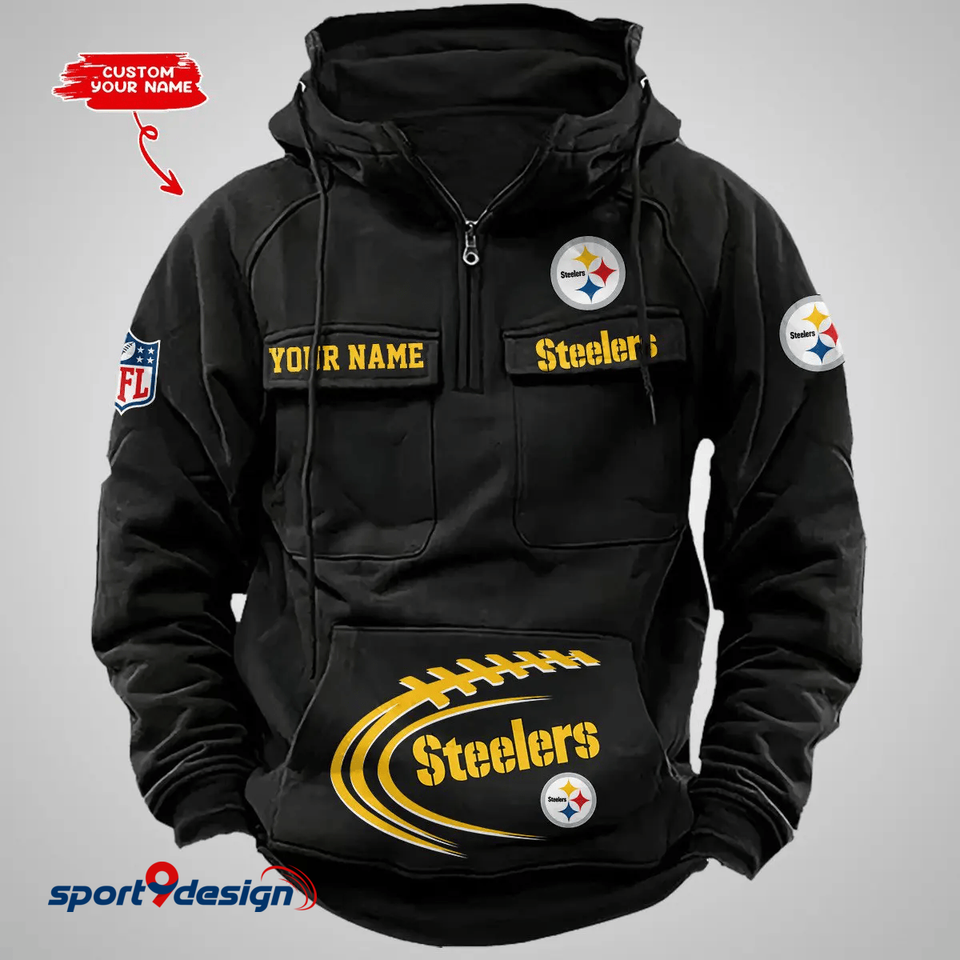 Pittsburgh Steeler Vintage Men Hoodie AZVMHD133 - Sport9Design