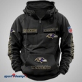 Baltimore Ravens Custom Cargo Hoodie, Gift For Fan
