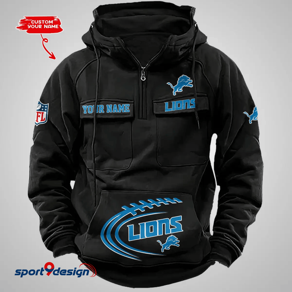 Detroit Lions Vintage Men Hoodie AZVMHD119 - Sport9Design