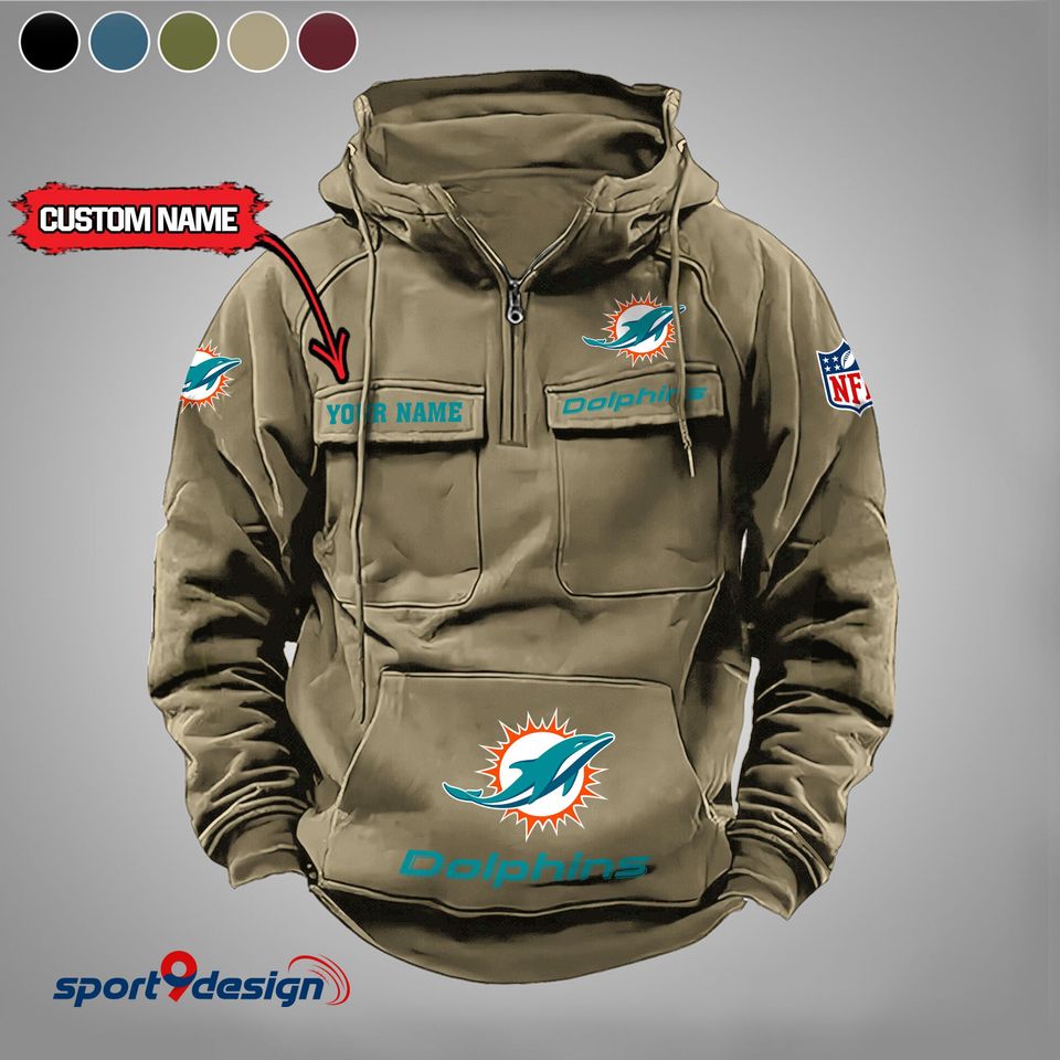 Miami Dolphins Custom Cargo Hoodie For Fan