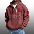 Rutgers EST 1869 Half Quarter Zip Waffle Hoodie