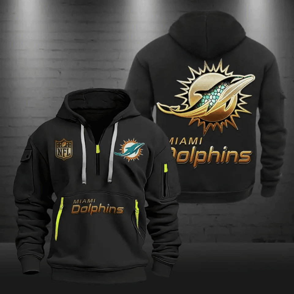 Miami Dolphins Tactical Hoodie, Football Fan Hoodie, Military Style Sweatshirt