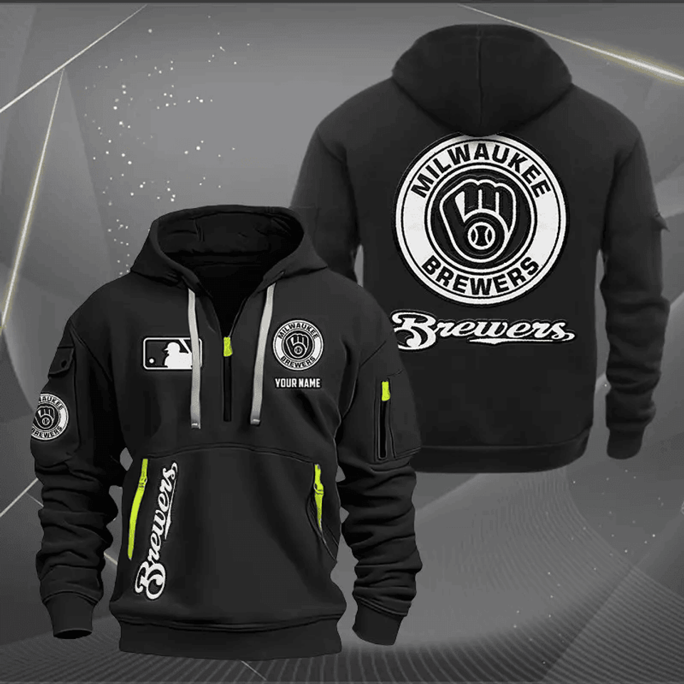 Milwaukee Brewers Tactical Hoodie, Baseball Fan Hoodie, Military Style Sweatshirt