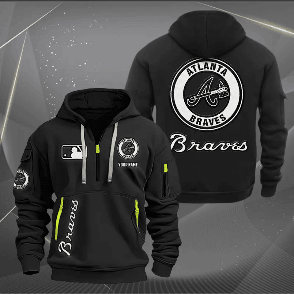 Atlanta Braves Tactical Hoodie, Baseball Fan Hoodie, Military Style Sweatshirt