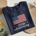 Embroidered 250th Anniversary USA Flag Sweatshirt