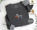 Skeleton Dog Trick or Treat Embroidered Sweatshirt