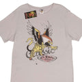Vintage ed Hardyy rhinestones tee shirt 2000s size medium deadstock