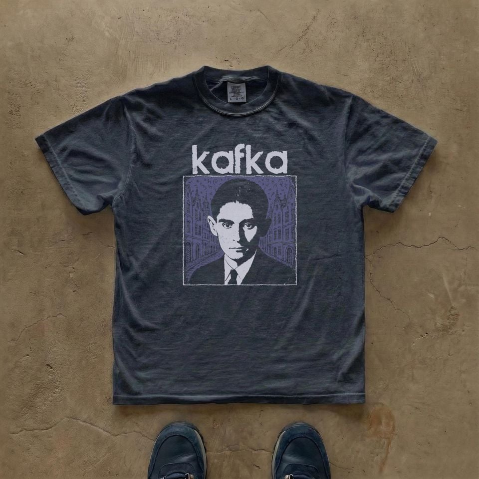 Franz Kafka Portrait T-Shirt | Literary Author Vintage Photo Print