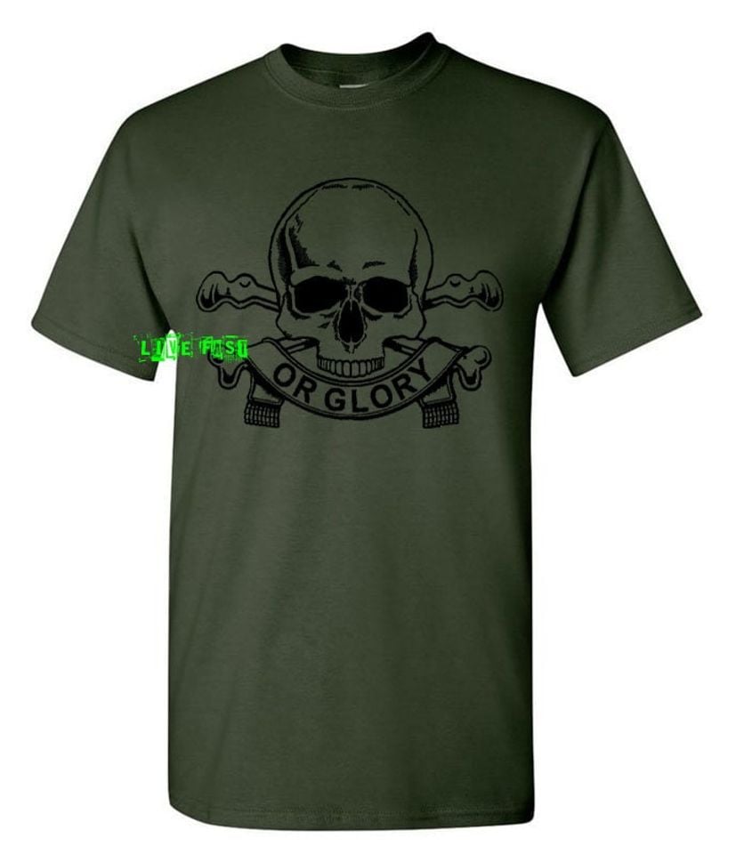 DEATH OR GLORY Skull T Shirt motorcycle biker cafe racer ton up boys british motorcycle