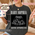 Custom Ultrasound Photo Shirt, Personalized Pregnancy Announcement Tee, Mom to Be Sweatshirt, Baby Shower Gift MP00463