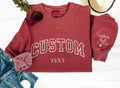 Custom Embroidered Sweatshirt and Hoodie with Secondary Text Design, Christmas Gifts