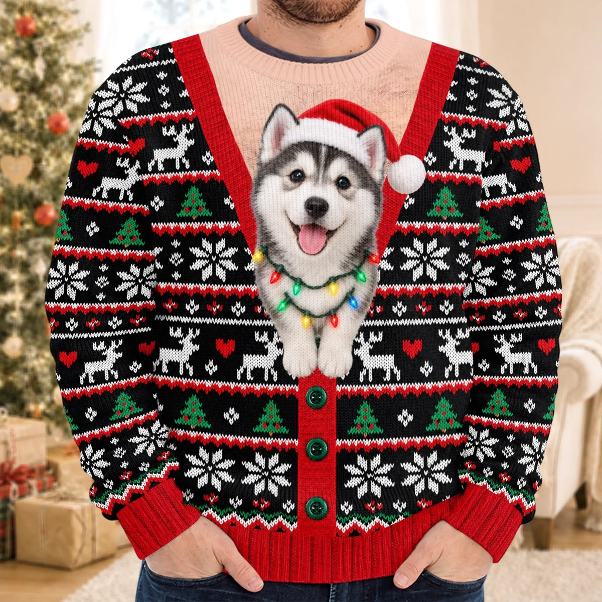 Custom Photo Ugly Sweatshirt - Personalized Christmas Birthday Gifts For Dog Cat Lovers, Dog Dad And Mom, Cat Owners - Making Christmas More Pawfect