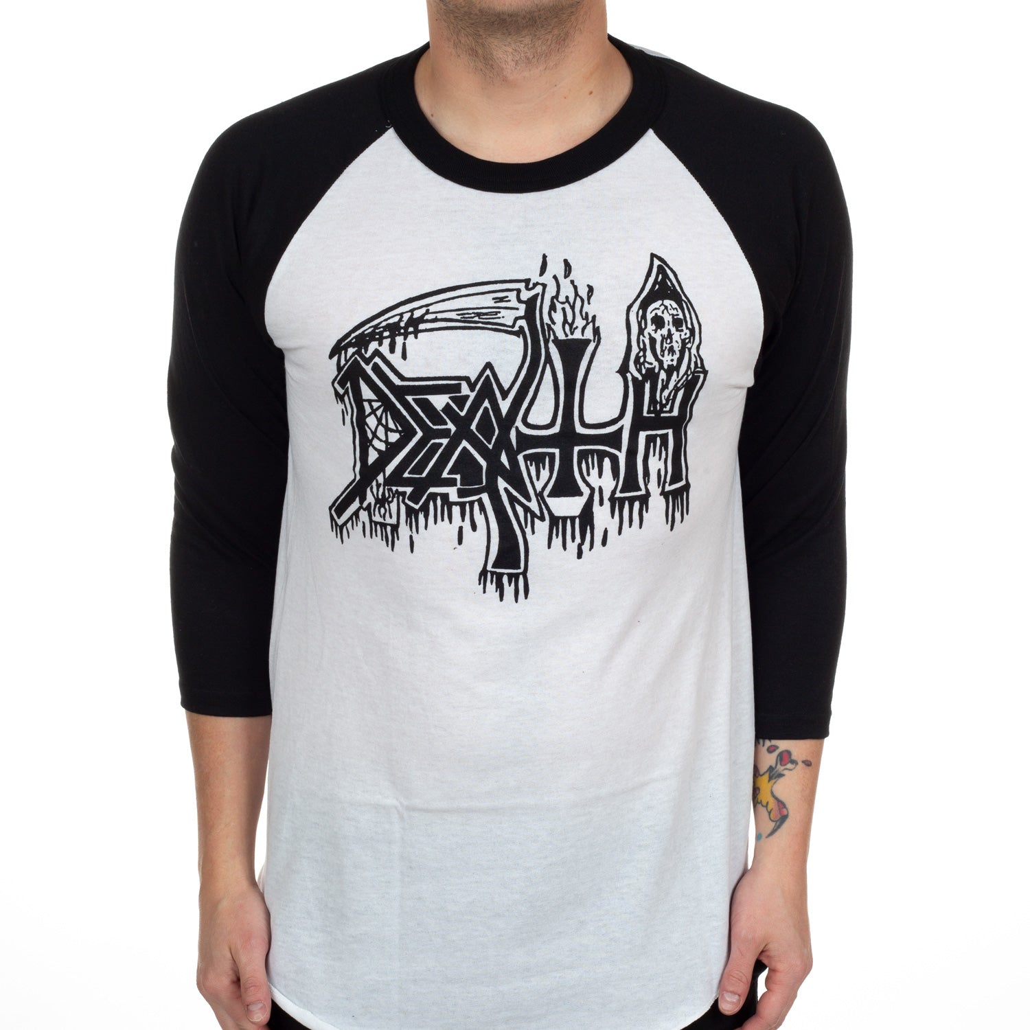 Death "Classic Logo" Baseball Tee Hoodie, Sweatshirt | PureTeeCo.com (Image 1)