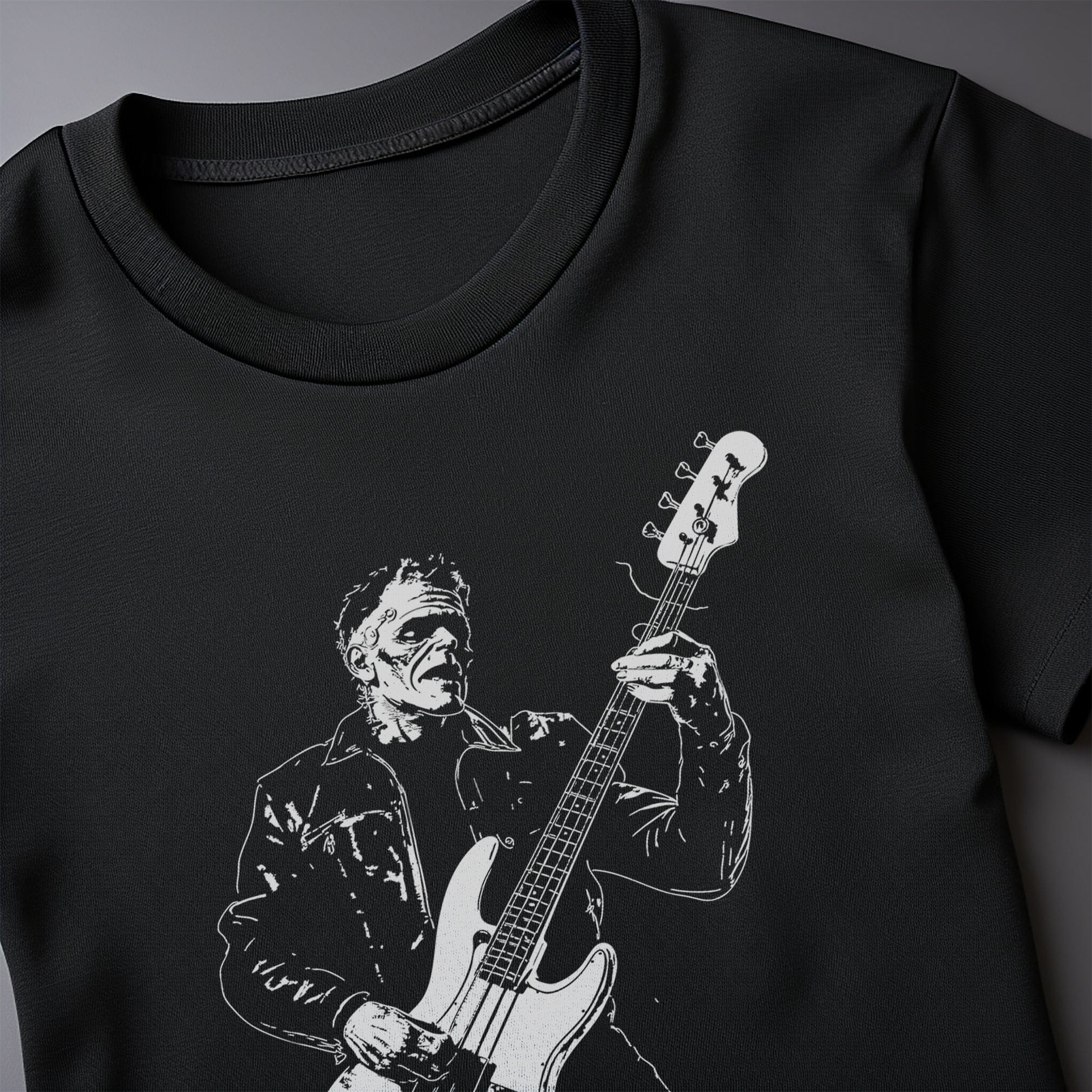 Monster Guitarist T-shirt Hoodie, Sweatshirt | PureTeeCo.com (Image 2)