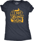 Womens I Got Buns Hun T Shirt Funny Cute Easter Bunny Rabbit Joke Tee for Ladies