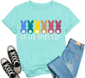 Easter Shirts for Women Easter Bunny T-Shirt Colorful Rabbit Print Tee Tops
