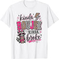 Funny Kinda Boujee Kinda Broke Cute Sarcastic Raccoon T-Shirt