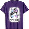 Funny Messi Bun Mom Life Tie Dye Tees