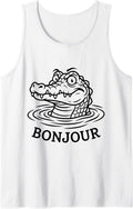 Funny Alligators Croc - Crocodiles Gator Bonjour Meme Tank Top