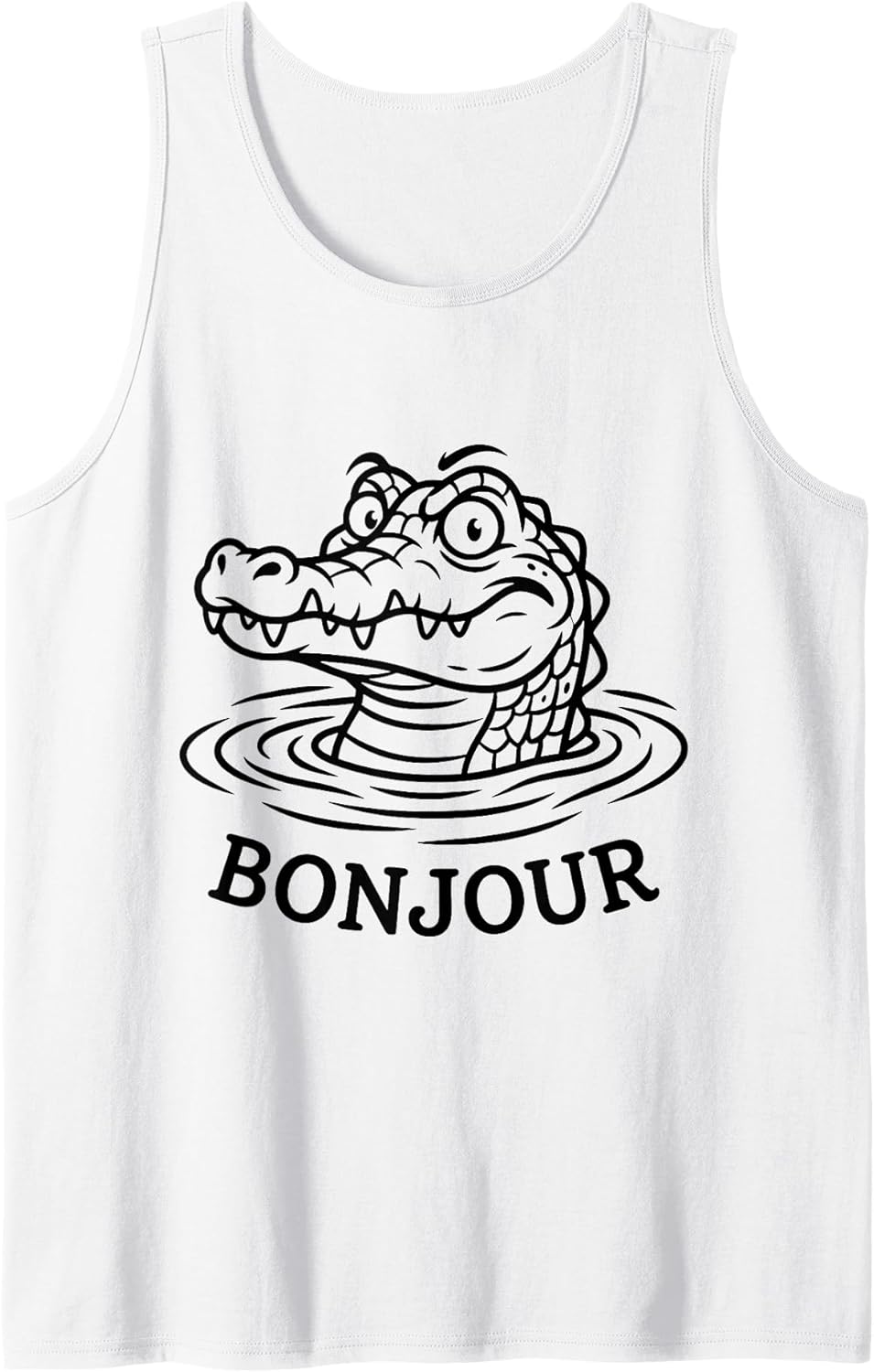 Funny Alligators Croc - Crocodiles Gator Bonjour Meme Tank Top
