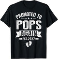 Promoted to Pops Again Est 2027 Announcement T-Shirt