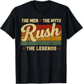 Vintage The Men The Myth Rush Legends Men Women Kids Retro T-Shirt