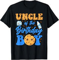 Uncle of The Birthday Boy Milk and Cookies 1St Bday T-Shirt