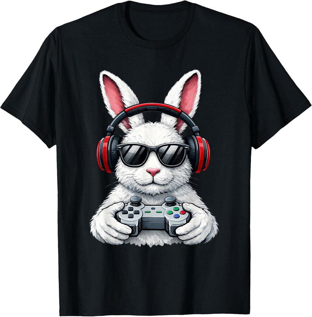 Funny Gaming Rabbit Easter Men Boy Toddler Shirts