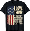I Love Trump Because He Pisses Off The People I Can't Stand T-Shirt