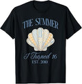 Summer I Turned 16 Years Old 16th Birthday Beach Seashell T-Shirt