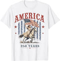 America 250 Years Patriotic Cowgirl 4th July for Girl Women T-Shirt