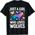 Best Wolf Design for Women Girls Animal Wolves Wolf Lover T-Shirt