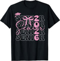 Senior 2026 Class of 2026 Coquette Pink Bow Graduation 2026 T-Shirt