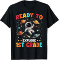 Ready to Explore 1st Grade Astronaut Back to School Boy Kids T-Shirt