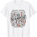 Calgary Alberta Canada The Stampede City Skyline T-Shirt