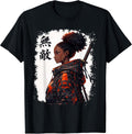 Black Samurai Girl Anime Warrior Afro African Pride T-Shirt