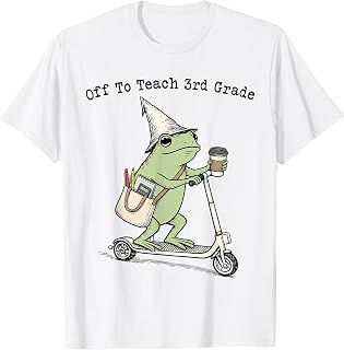 Off to Teach 3rd Grade Teacher Frog Funny Back to School T-Shirt