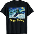 Gogh Skiing Ski Funny Van Gogh Pun Winter Sports Art Design T-Shirt