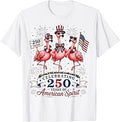 Patriotic Flamingo 250 Years American Spirit T-Shirt