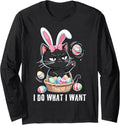 I Do What I Want Funny Easter Eggs Cat Merch