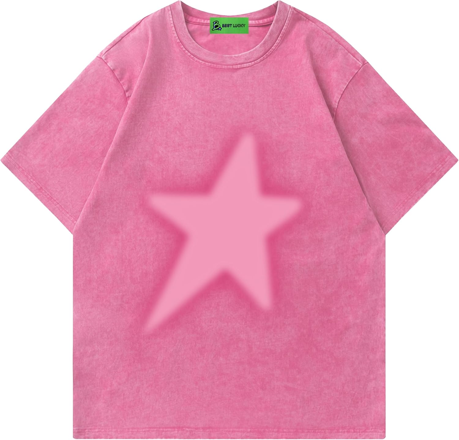 Star Shirt Y2k Oversized Graphic Tees for Men Unisex Vintage Streetwear Shirts