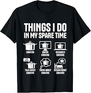 Funny Chef Cooking Spare Time T-Shirt