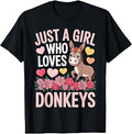 Funny Donkey Art for Women Girls Mom Miniature Mule Donkey T-Shirt