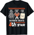 Funny Nothing Beats 4th Grade Back to School Teacher Kids T-Shirt