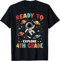 Ready to Explore 4th Grade Astronaut Back to School Boy Kids T-Shirt