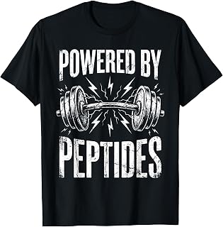 Powered By Peptides Bodybuilding Workout Weightlifting Gym T-Shirt
