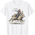 Cowboy Riding Easter Bunny Tee.Cowboy Easter Bunny