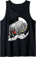 Indigenous Native American Indian Medicine Wheel Buffalo Tank Top