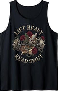 Lift Heavy Read Smut Shirt Workout Gym Book Reading Lovers Tank Top