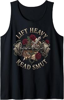 Lift Heavy Read Smut Shirt Workout Gym Book Reading Lovers Tank Top